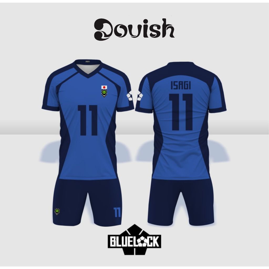 Jersey Blue Lock Isagi Full Printing Gratis Custom Sepuasnya
