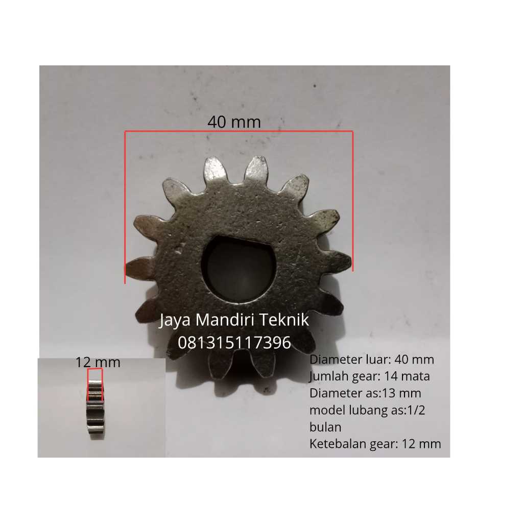 Gear pisau Mesin Mie Manual ET-150DD
