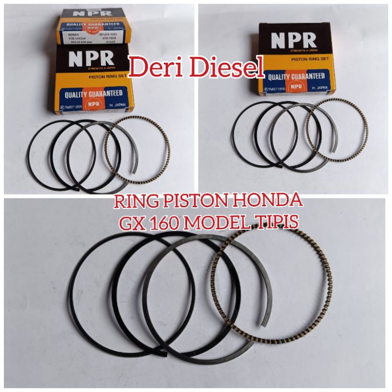 ring piston GX160 ring seher gx160 piston ring set honda GX160 MODEL TIPIS