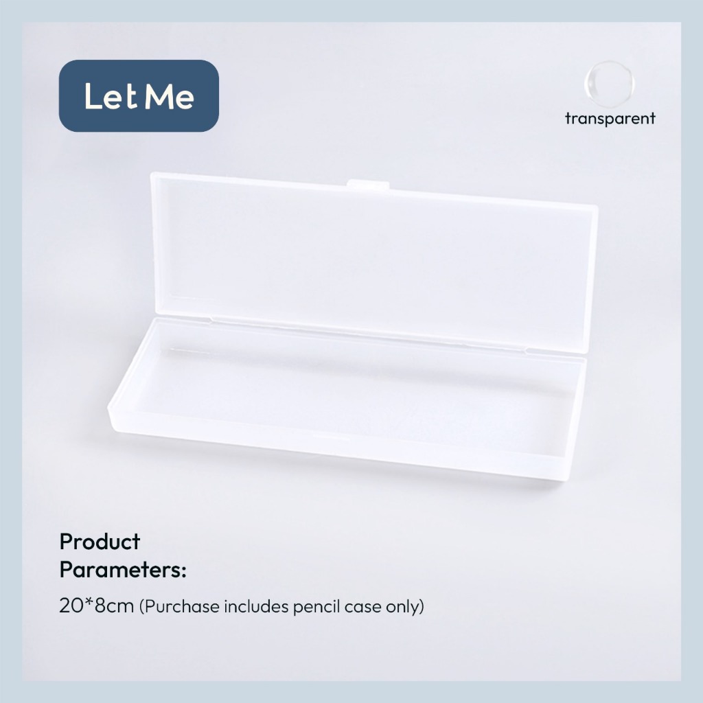 

Let Me Transparant Pencil Box - Kotak Tempat Pensil Pulpen Alat Tulis Multifungsi LM-AGB2102