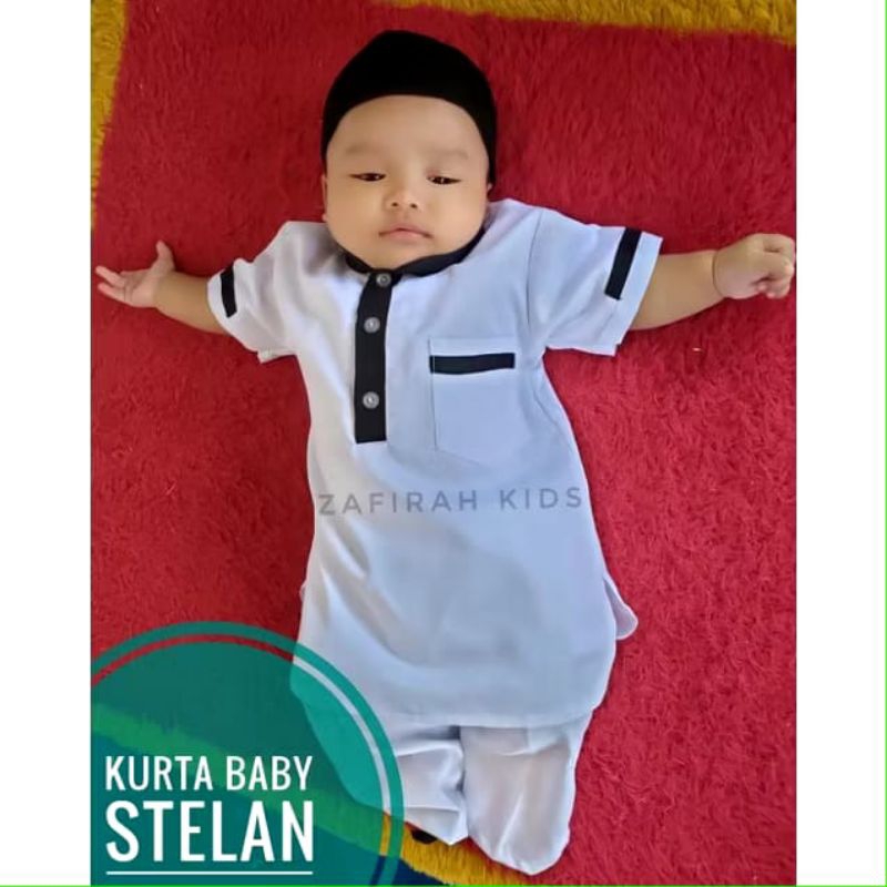 Stelan Baju Bayi Laki-laki 0 6 Bulan Koko Bayi Free Peci Rajut