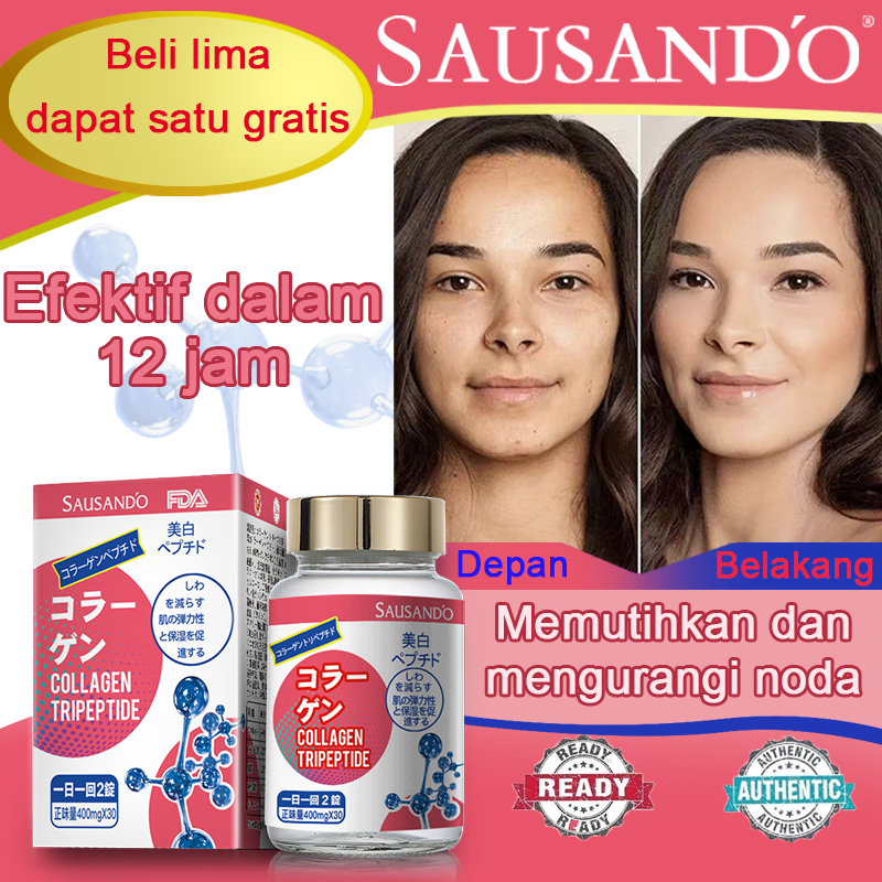 SAUSANDO Collagen Pemutih Badan Tripeptida Kolagen-300mg Colagen Kapsul