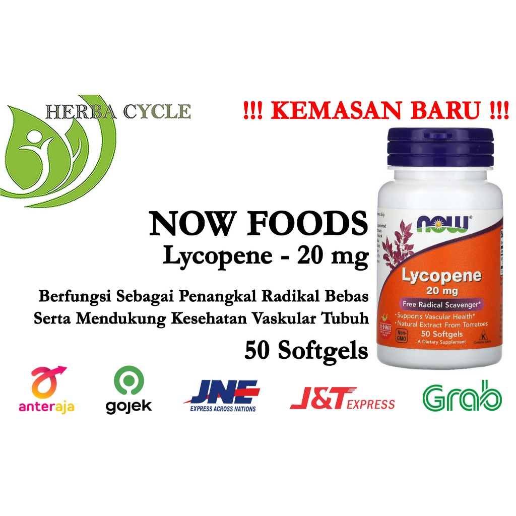 Now Food Lycopene 20 mg 50 Softgels Now Lycopene ORI USA