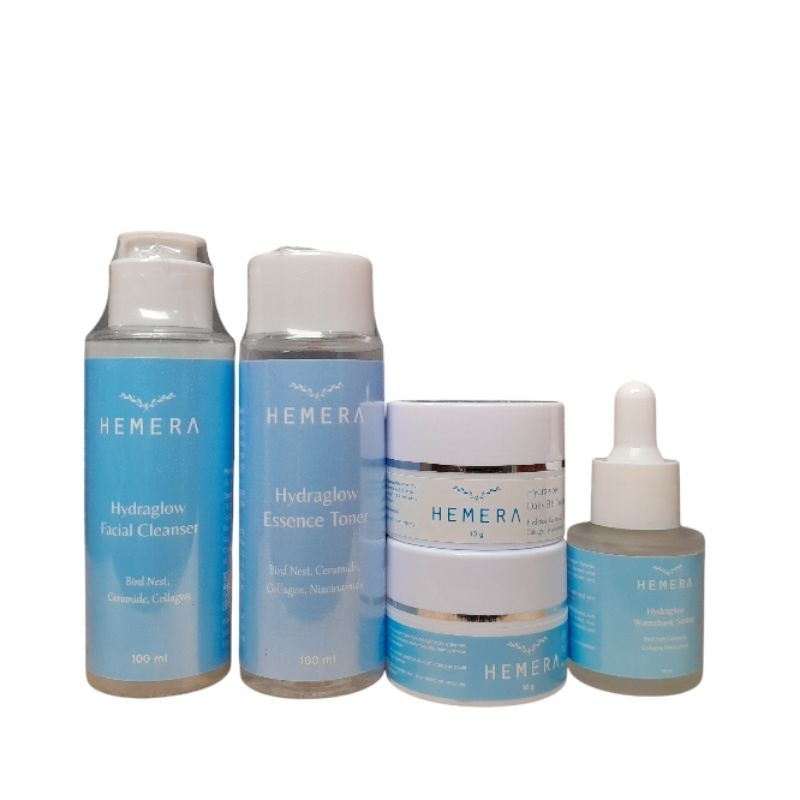 Hemera | Paket Cream Wajah Glowing 5in1 | Perawatan  | skincare | Pelembab | BPOM|