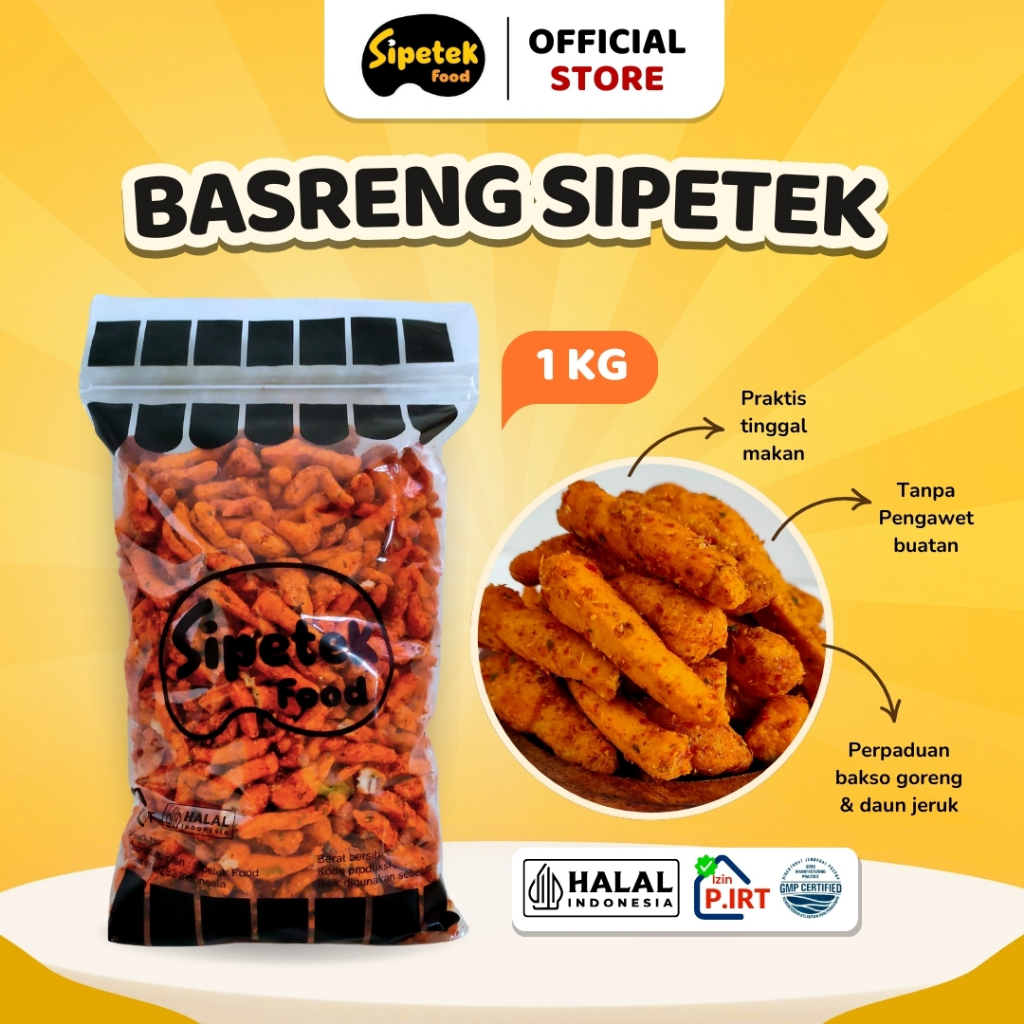 

Sipetek - [Best] Basreng Baso Ikan Goreng 500gr - 1kg Pedas Gurih Daun Jeruk