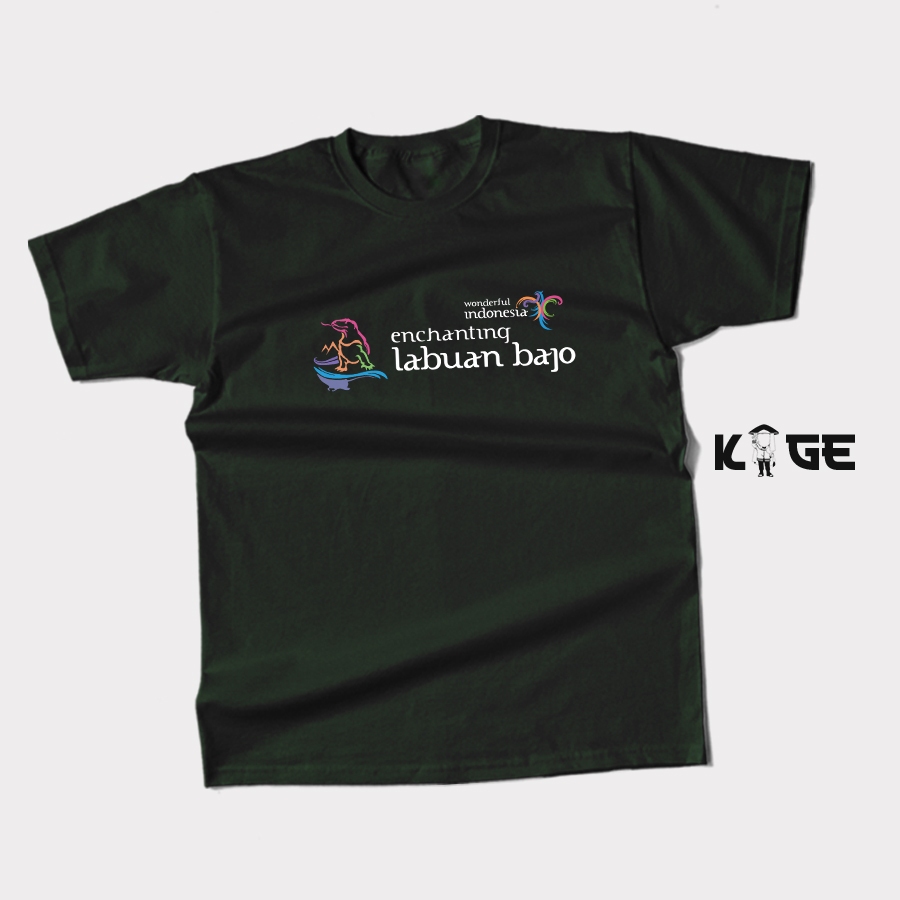 Baju Kaos Pria PESONA LABUAN BAJO - Kaos Tulisan Labuan Bajo KAOS KAGE