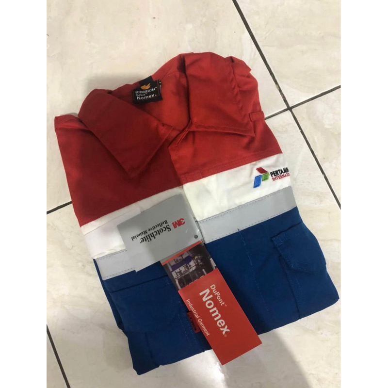 Baju kerja safety Wearpack Ultra Defender DuPont Nomex Pertamina asli original (produksi baru 2024)