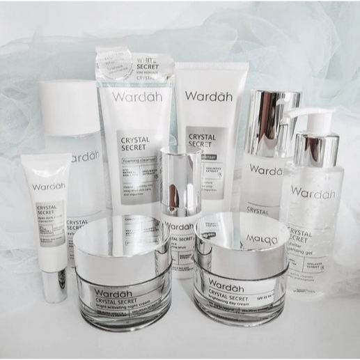 Wardah Crystal Secret Series Lengkap - Milk Cleanser, Micellar Cleansing Gel, Foaming Cleanser, Exfo