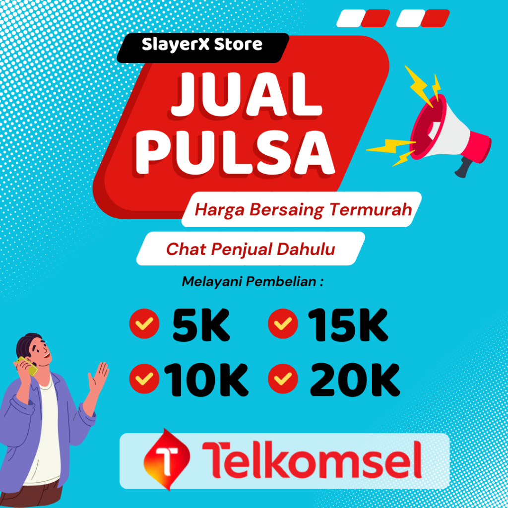 Pulsa Telkomsel Nominal 5K,10K,15K,20K (Chat Penjual Dahulu Sebelum Membeli)
