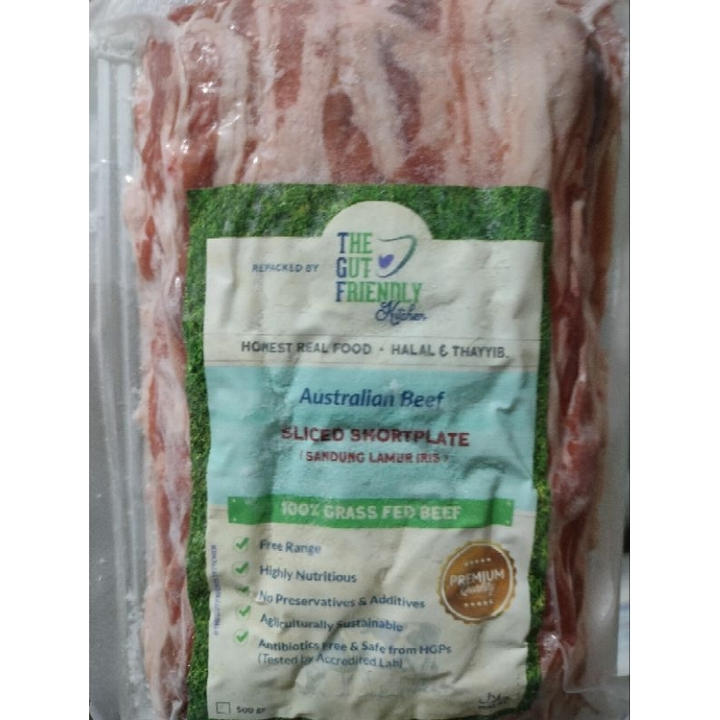 

The gut friendly kitchen sliced shortplate grassfed organic beef