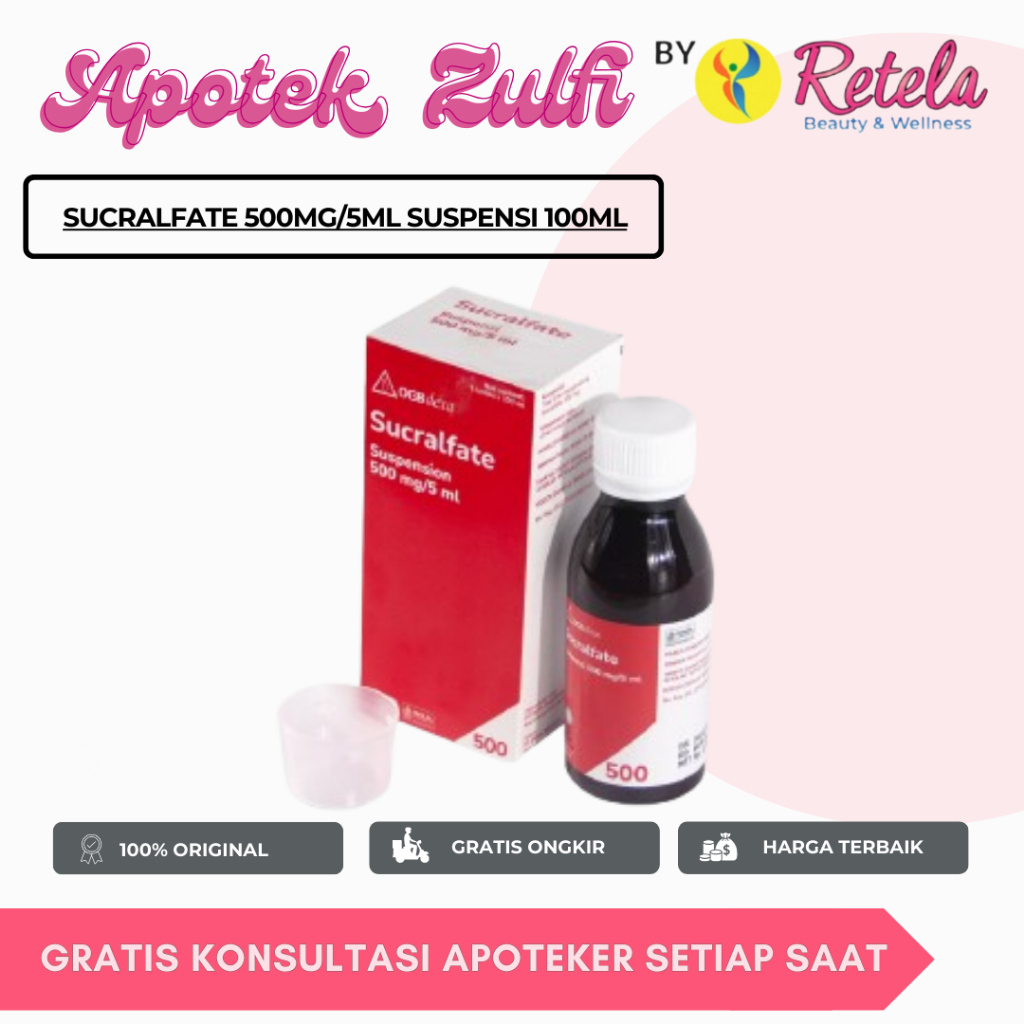 SUCRALFATE 500MG/5ML SUSPENSI 100ML