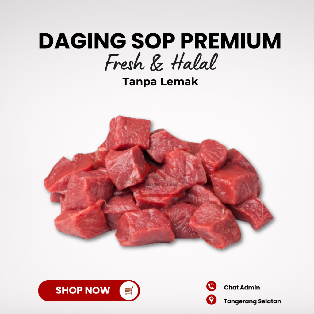 

Daging Sop / Daging Rawon / Daging Tongseng Tanpa Lemak 500gr Tangerang Selatan
