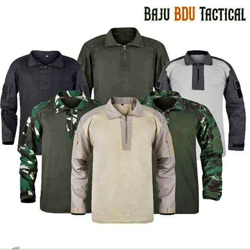 BAJU KAOS BDU KAOS TACTICAL BDU ORIGINAL KAOS PRIA LAPANGAN OUTDOOR TNI MILITARY
