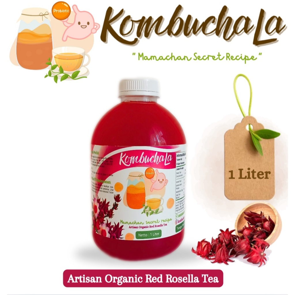 

Kombucha La Red Rosella Probiotic Organic Tea