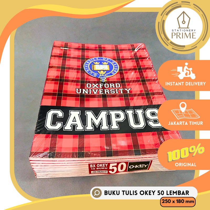 

ghg Buku Tulis Campus BOXY / MAXI Panjang 50 Lembar ATLAS / BIO BOXY / MONO / OKEY / SKOLA / Sihebat