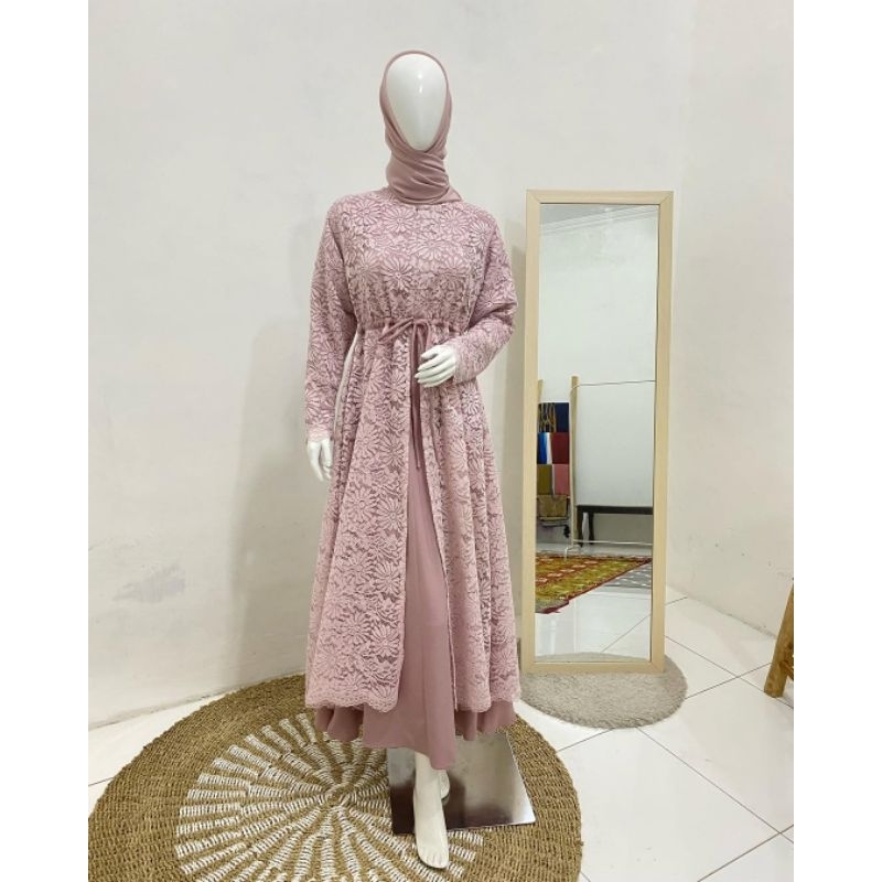 Gamis Brokat (Dress+Khimar)PL