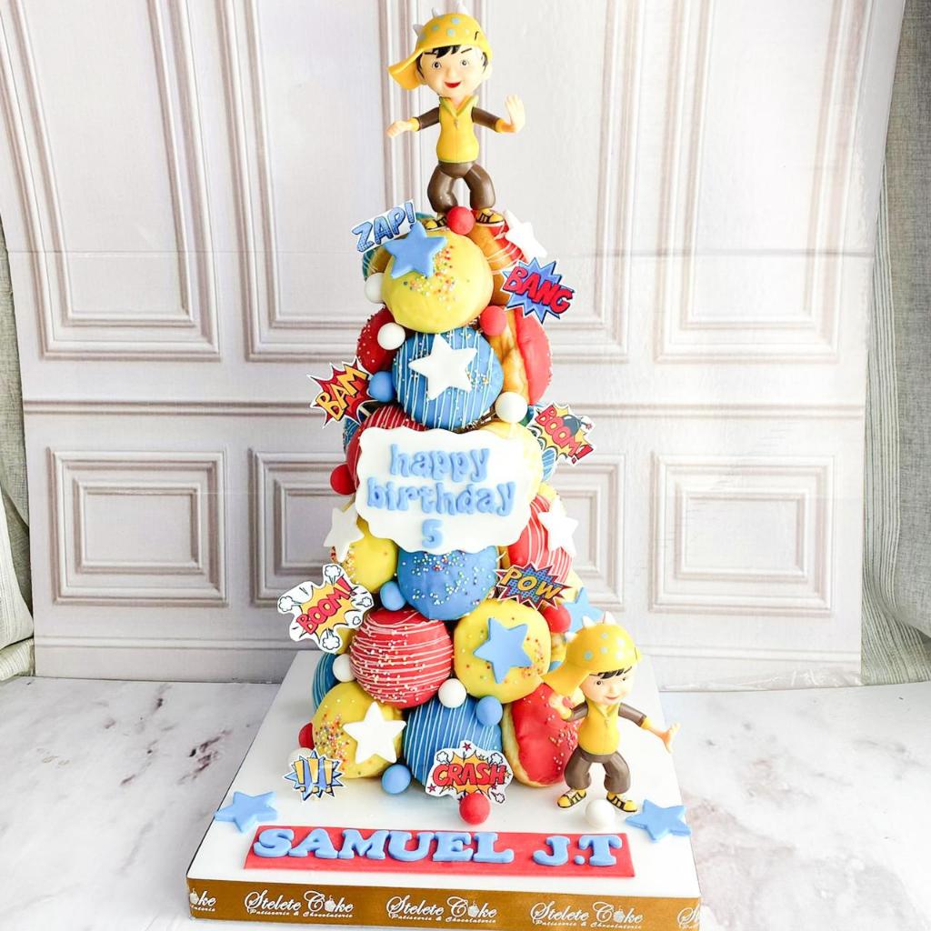 

Donat/Donat Ulang Tahun/Donat Tower Tema Boboiboy/Kue Birthday jakarta