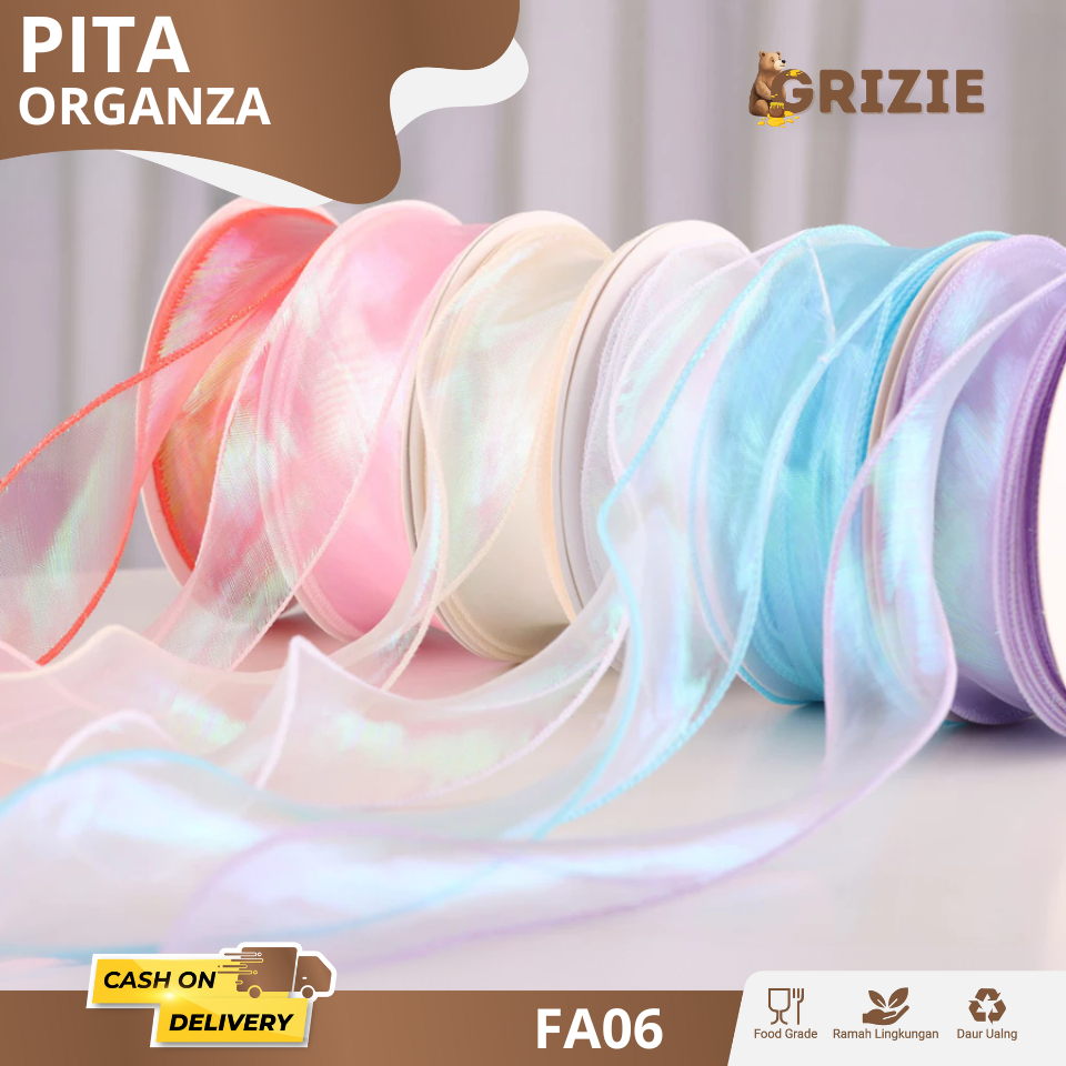 

Pita kado / Pita organza / Pita dekorasi / Pita flower / Pita kemasan I FA06