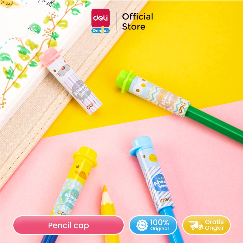 

Deli Tutup Pensil Lucu Pencil Cap 4 pcs 0491