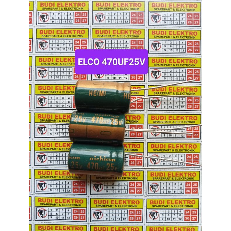 ELCO 470uf25V 470UF 25V CAPASITOR ELCO