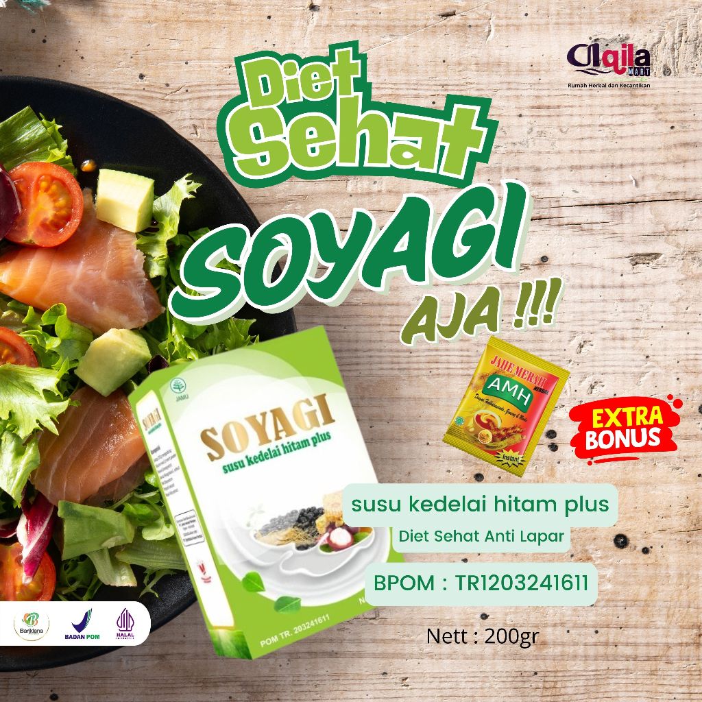 

Soyagi Susu Kedelai Hitam Plus Diet Sehat Aja!!! BPM: 200gr