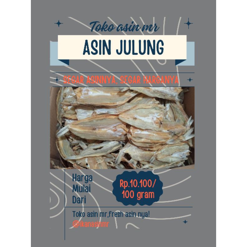 

Asin Julung-julung(Gabus laut) 100/250 gram (Gratis Ongkir)