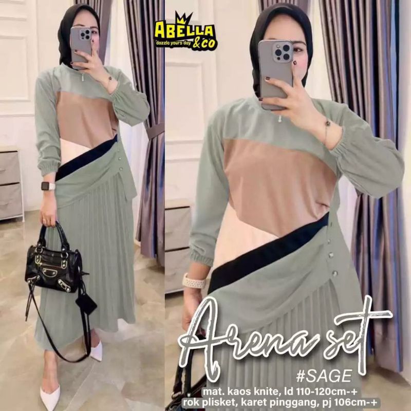 VENSY SET / NAIRA SET / JAMILA SET / ARENA SET / SETELAN PLISKET KNIT BBK JUMBO