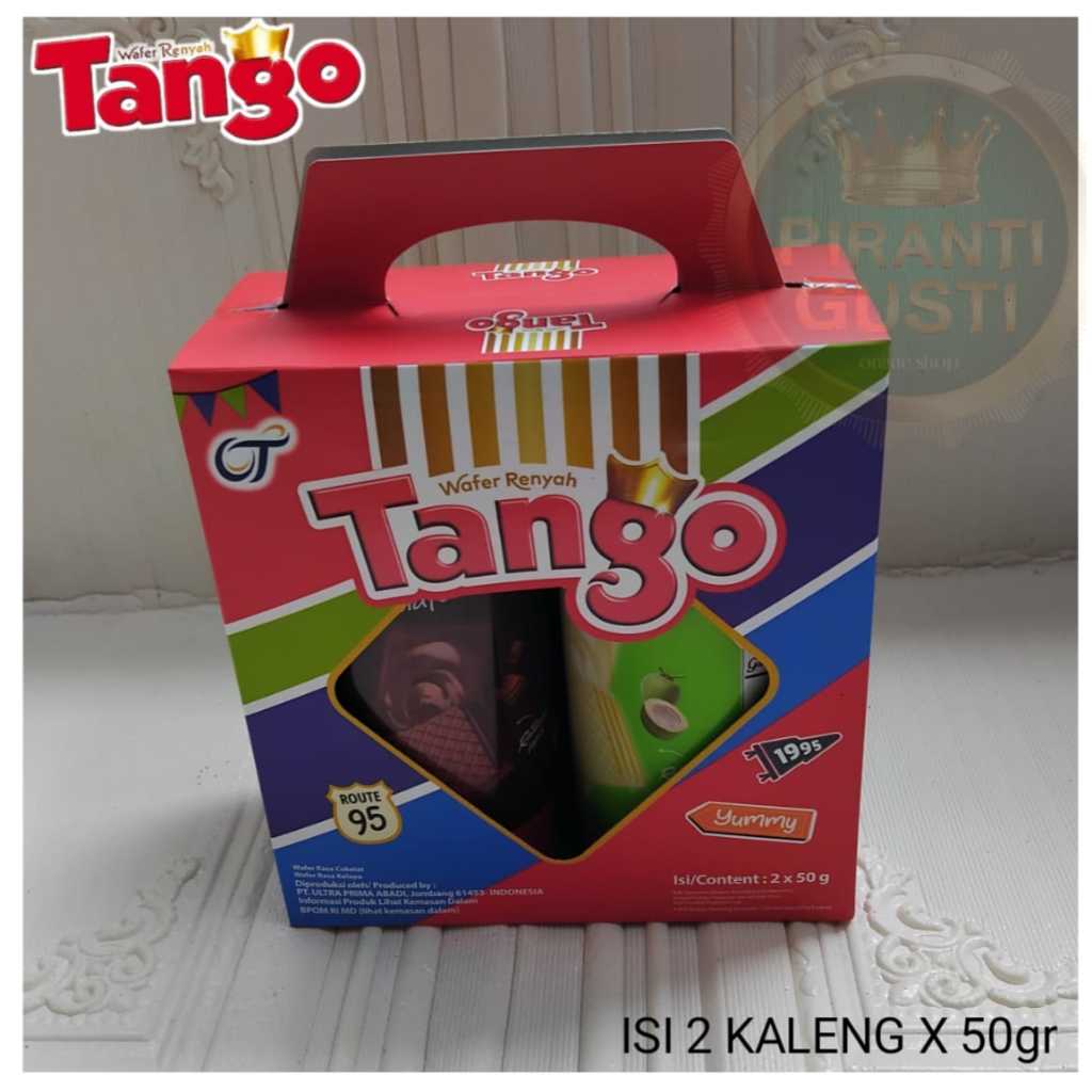 

Tango wafer kemasan hampers isi 2 kaleng 50g