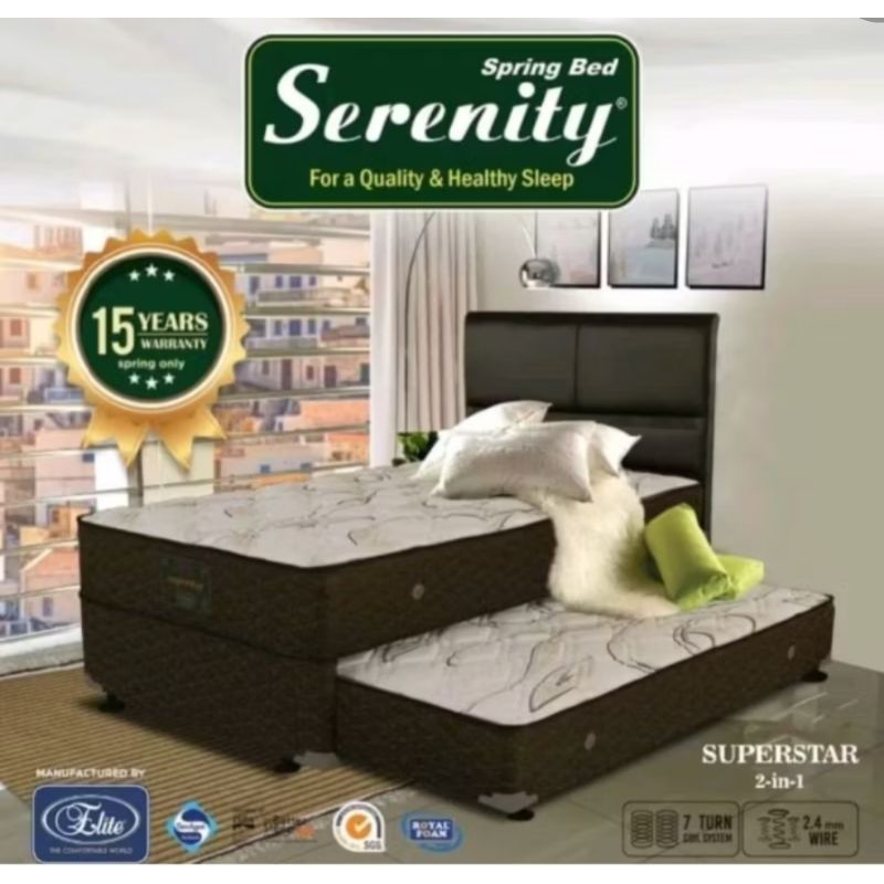 SRPINGBED ELITE 2IN1 SERENITY 100X200 / TWIN BED ELITE SERENITY 100X200 / 2IN1 ELITE SPRINGBED