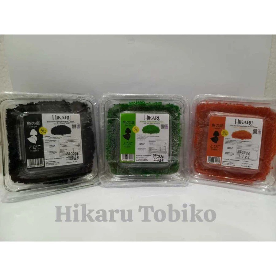 

TELUR IKAN TOBIKO HIKARU GRADE B HALAL / TELOR IKAN / TOBIKO FLYING FISH ROE / TELUR IKAN SUSHI