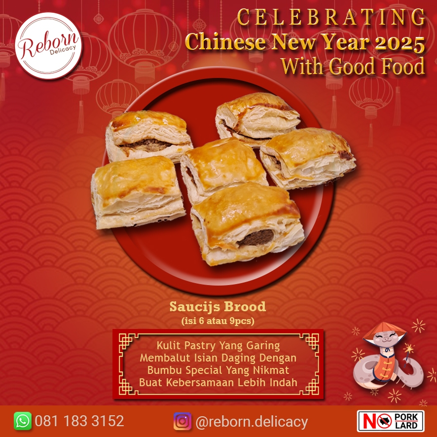 

Saucijs Brood Hampers (isi daging ayam)