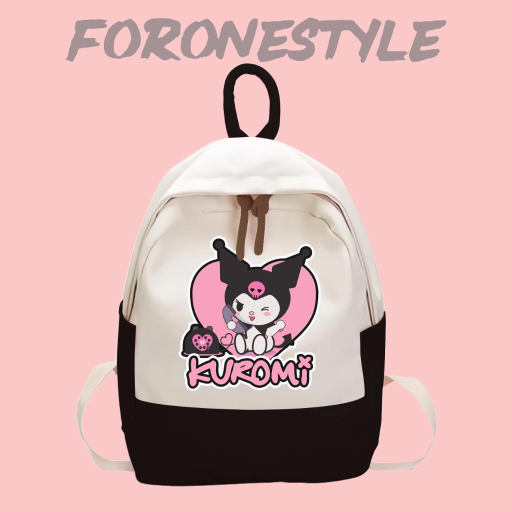 Tas Ransel Anak Motif Kuromi - Ransel Kuromi - Kuromi Tas Ransel Anak