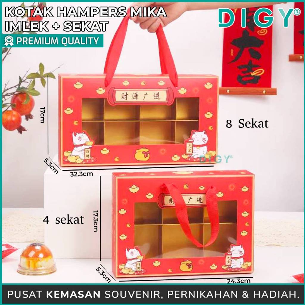 

Kotak Hampers Mika Imlek + Sekat /Kotak Nastar / Kue Imlek / Dus Chinnese New Year / Kue Bulan/Dus Kue Mooncake