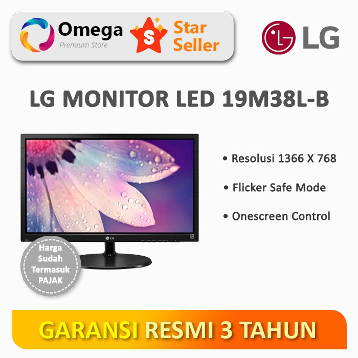 Monitor LED LG 19M38L-B 19"