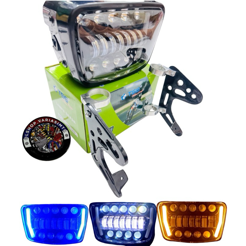 HEADLAMP LAMPU DEPAN MOTOR RXKING KOTAK DAYMEKER TAMBAH SAMA BREKET DUDUKAN LAMPU RXKING