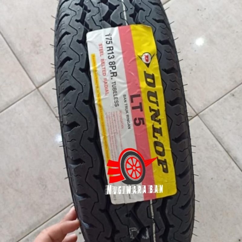 BAN MOBIL DUNLOP UKURAN 175 R13 LT5 TUBELESS UNTUK GRAND MAX PICK UP