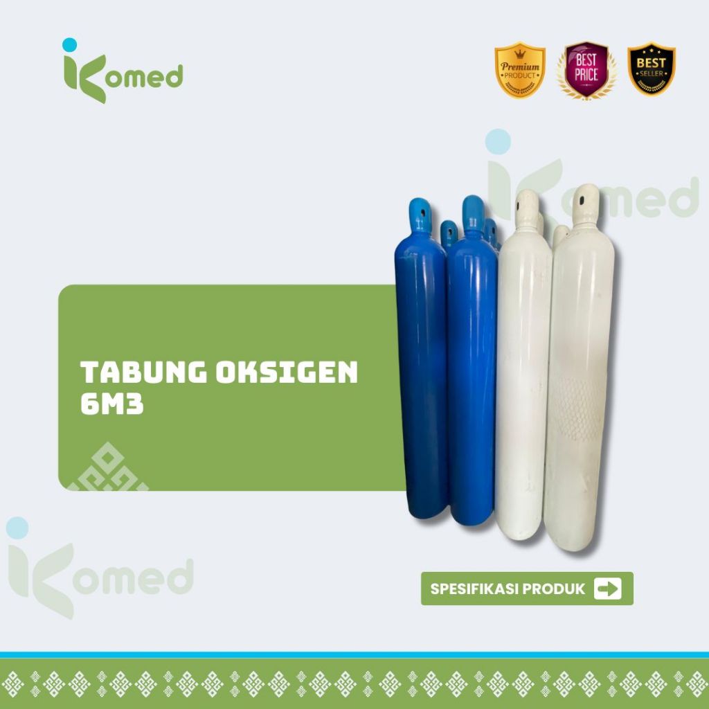 Tabung Oksigen Besar 6m3 + Isi Penuh Siap Pakai Medis Rumah Sakit Dan Industri Terlaris by Jasa Medi