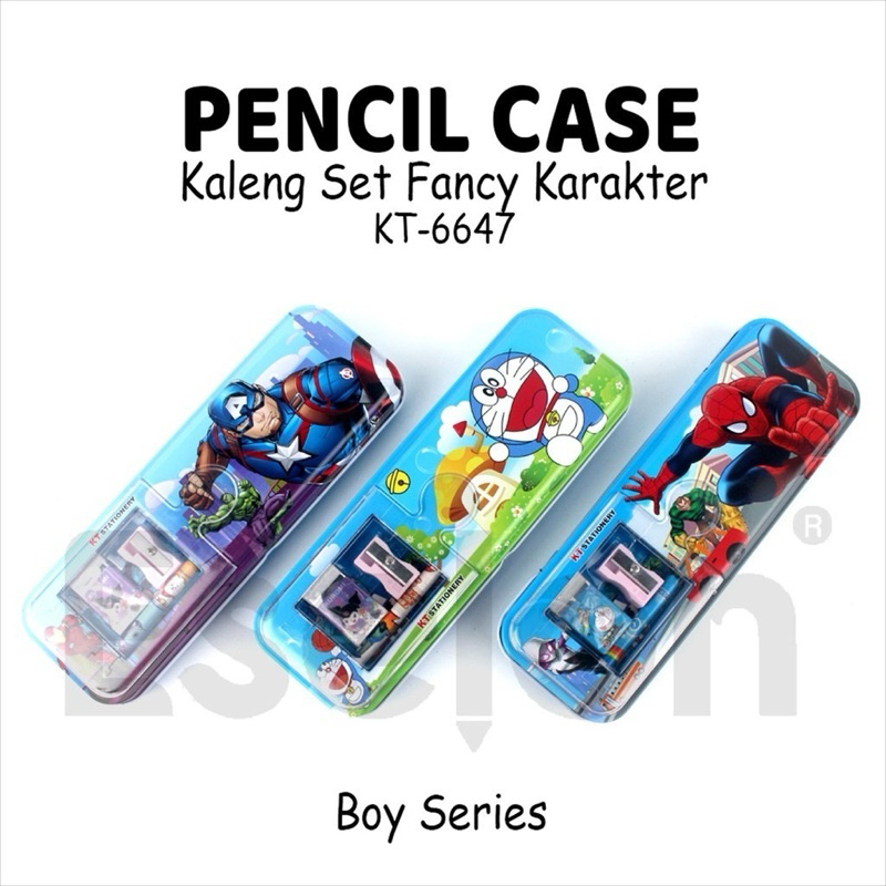

Kotak Pensil Kaleng Set Fancy / Tempat Pensil Kaleng Set