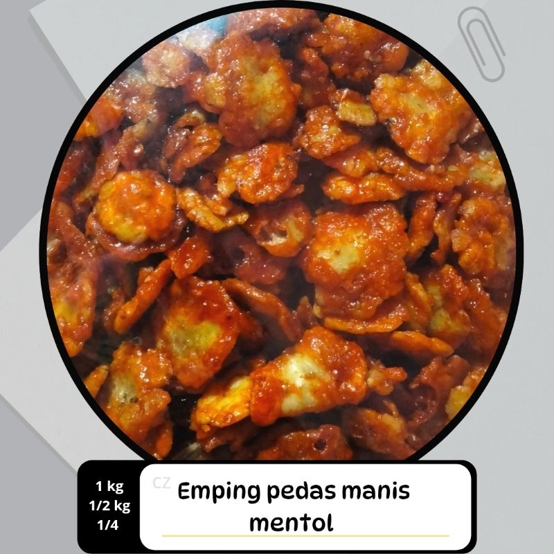 

Emping mentol pedas manis