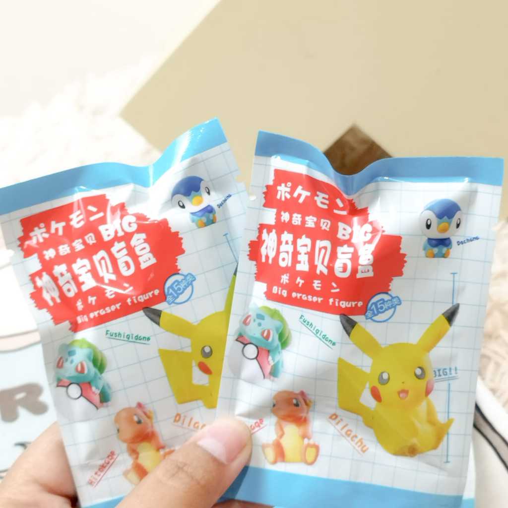 

Mystery Bag Gacha Random / Penghapus Karet 3D Rubber Eraser Miniature Kids Misteri Pack Surprise Anime Kartun Jepang Pokemon ATK Alat Tulis Kantor Animasi COD Ready