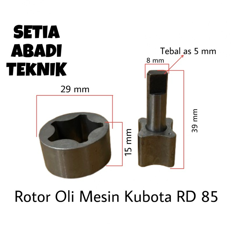 Rotor Oli/ Isi Pompa Oli Mesin Diesel Kubota RD 85