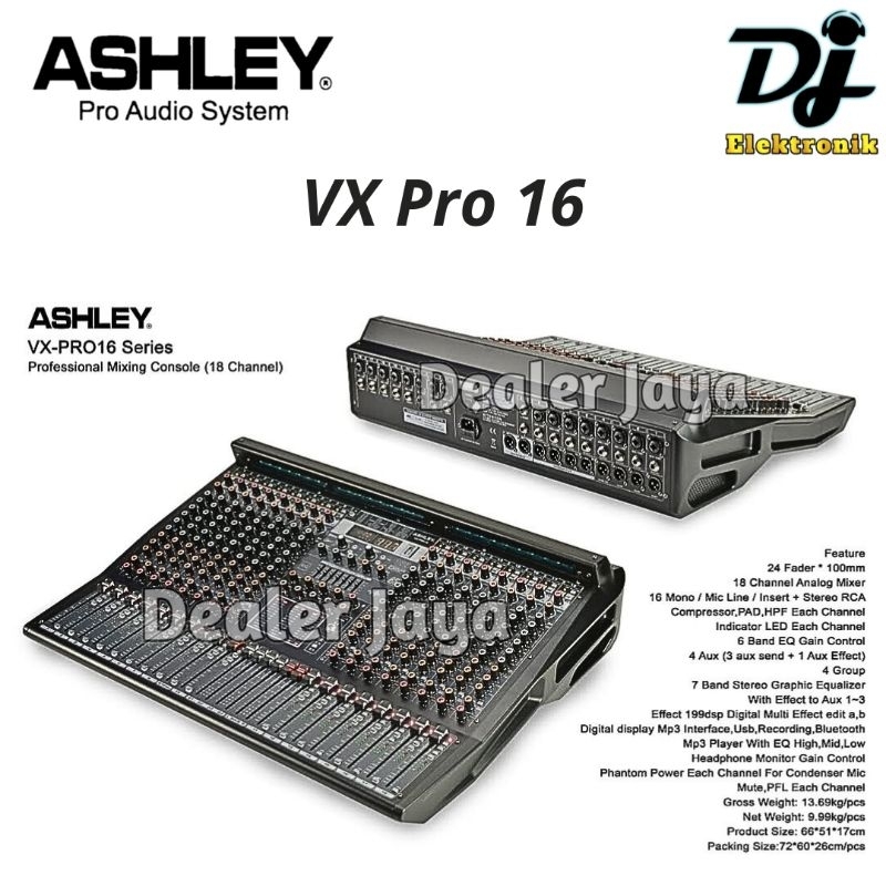 Mixer Analog Ashley VX PRO 16 / VX PRO16 - 16 channel