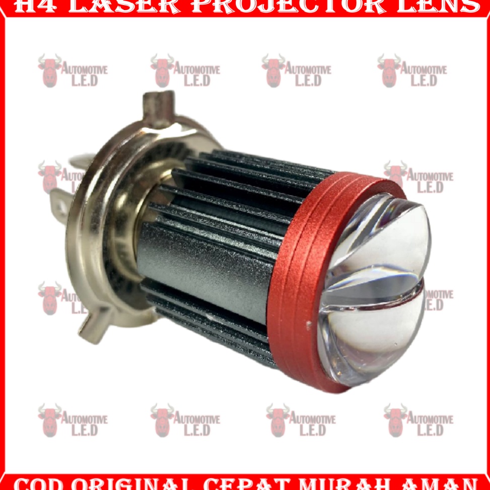 Top Produk ORIGINAL H4 LASER HYPER LAMPU LED MOTOR H4 LASER 2 WARNA  LED H4 LASER MOTOR UNIVERSAL  B