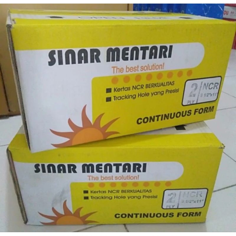 

Continuous form SINAR MENTARI 9,5"x11" 2ply FULL