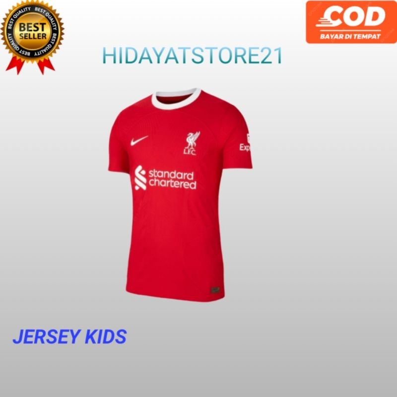 Jersey baju bola anak Liverpool home / stelan baju bola anak