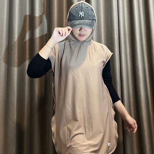 New HIJAB ROMPI SPORTY Hoodie Syari  Jilbab Senam Sporty  Jilbab Instan  Baju Atasan Olahraga Wanita