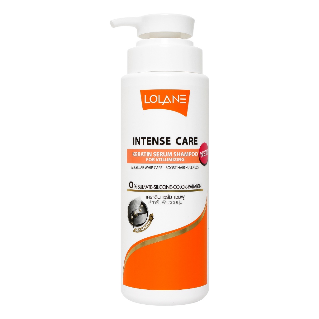 Lolane Intense Care Keratin Serum Shampoo For Volumizing 400ml | Shampoo Keratin untuk Rambut Tipis,