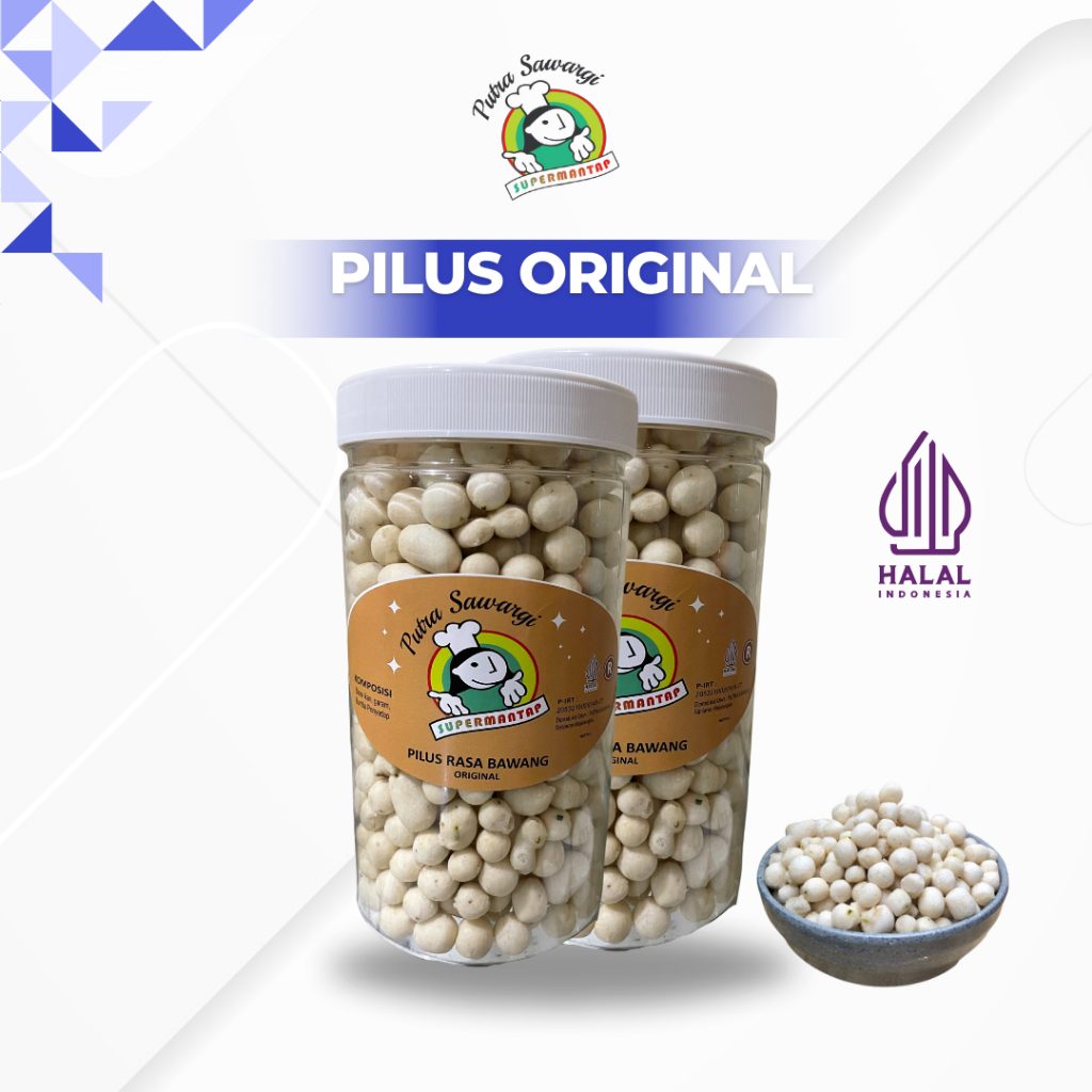 

Pilus Bawang Original Sawargi Cemilan Nampol Kemasan Toples 250Gram