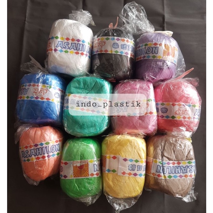 Subsidi Tali Rafia Halus  lon Warna Warni  Tali Rafia rajut  Tali Rafia Lembut