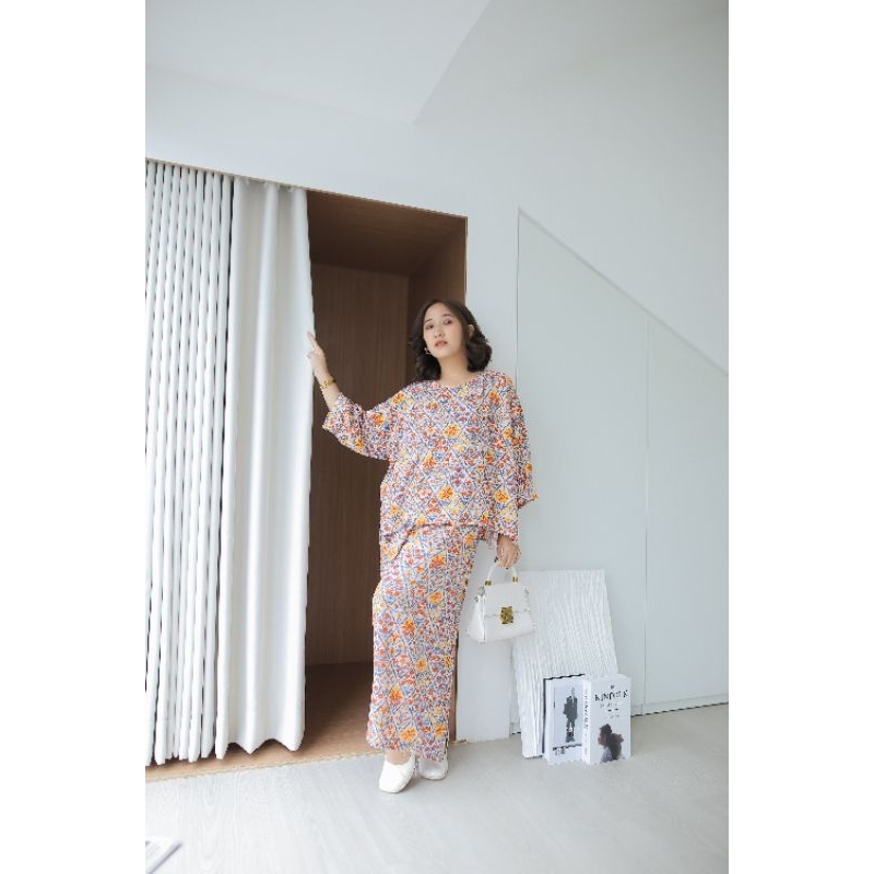NJU Nagita setelan baju atasan dan celana kulot batik richa setelan 7/8 panjang katun rayon dewasa